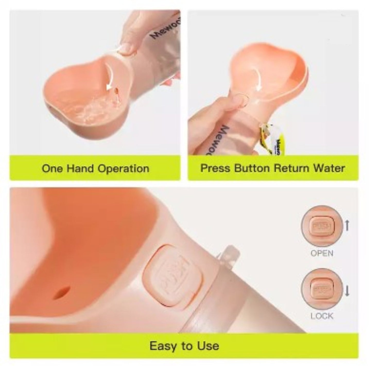 MewooFun - 2 in 1 Portable Water Bottle