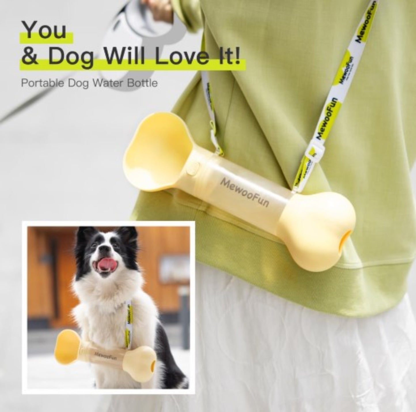 MewooFun - 2 in 1 Portable Water Bottle