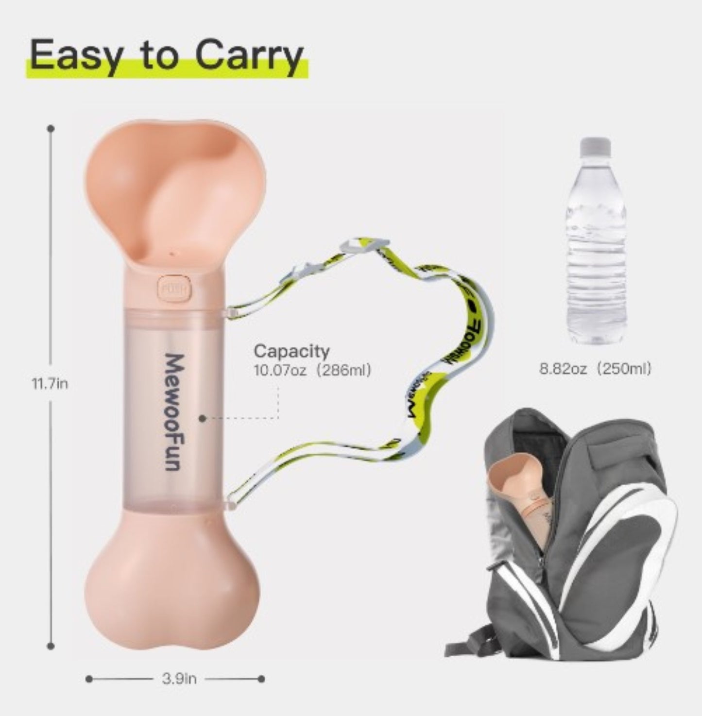 MewooFun - 2 in 1 Portable Water Bottle