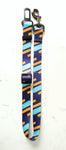 Colourful Blue Striped Adjustable Dog Seat Belt