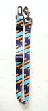 Colourful Blue Striped Adjustable Dog Seat Belt