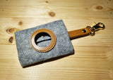 Grey Felt Poo Bag Holder