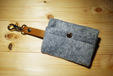 Grey Felt Poo Bag Holder