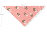 Dusty pink flower neckerchief for small & medium size Dog /Cat