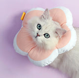 Pink Flower Shape Adjustable Elizabethan Collar / Recovery Collar