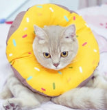 Yellow Cute Donut Adjustable Elizabethan Collar / Recovery Collar