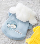 Light Blue Sweater With White Hoodie for Small Dog/Cat