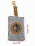 Grey Felt Poo Bag Holder